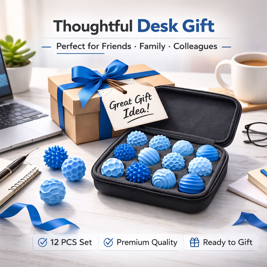 Kywib 12-Pack Magnetic Silicone Fidget Balls with Case photo 3