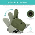 thumbnail image 3 of Best Choice Products Electric Power Lift Recliner Massage Chair Furniture w/ USB Port, Heat, Cupholders - Olive, 3 of 8