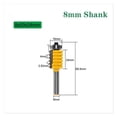 thumbnail image 2 of 8mm Handle Multi-tooth Tenon Cutter Woodworking Line Cutter Slotting Cutter Woodworking Milling Cutter Splicing Cutter Wavy Mult ,Repetitive Accuracy, 2 of 7