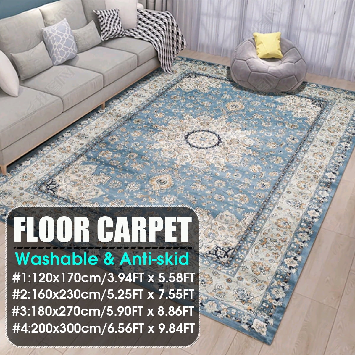Carpet Floor Mat  Area Rug Carpet Large Anti-Skid Child Play Mat Kitchen Bathroom Carpet Home Decor