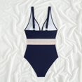 thumbnail image 6 of MSJUHEG Monokini,Plus Size One Piece Swimsuit,High Cut Swimsuit,Tie Side,Bandeau Bathing Suits,Strapless Swimsuits for Women,1 Piece Swimsuit Blue XL, 6 of 8
