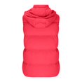 thumbnail image 3 of Women's Heavyweight Hooded Coat Ndbuld Women's Sleeveless Hooded Solid Color Casual Fashion Top Red 3XL, 3 of 5