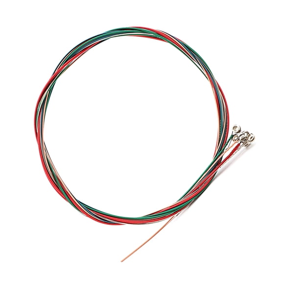 Colored Steel Wire Guitar Strings Folk Guitar String 11-52 Acoustics Guitar String, Set of 6 Guitar Strings Replacements