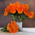 84 Artificial Open Roses Wedding Flowers Bouquets Orange