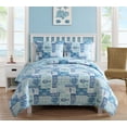 thumbnail image 5 of VCNY Home Patchwork Sealife 3-Piece Blue Reversible Quilt Set, Full/Queen, Adult, Unisex, 5 of 5