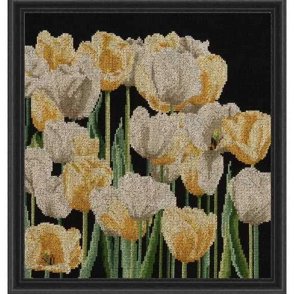 Thea Gouverneur Dutch Tulips Kit & Frame Counted Cross-Stitch