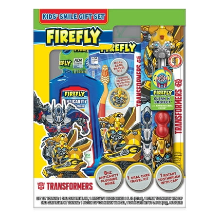 Firefly Transformers Kids Toothbrush, Toothpaste and Mouthwash Oral Care Holiday Gift Set
