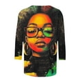 thumbnail image 5 of Xdegoge My Order History online July 4Th Shirts for Women Crewneck Ladies 3/4 Sleeve Tops American Flag Shirt Graphic Tops Plus Size Graphic Tees Shirts for Summer LiquidacióN De Ropa 1 Dollar, 5 of 5