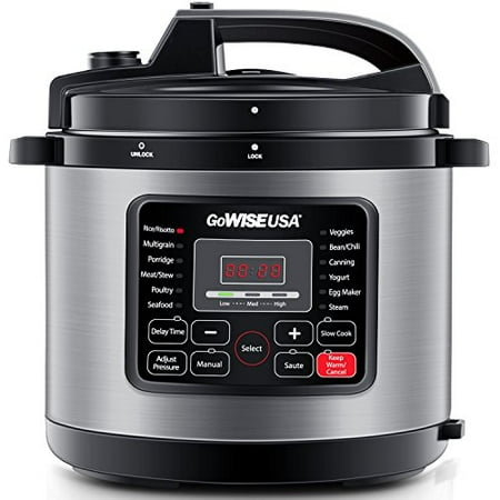 GoWISE USA 10-Quart 12-in-1 Electric Programmable Pressure Cooker (Stainless