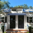 thumbnail image 3 of Awntech 10.38 Ft Dallas Retro Straight Slope Fixed Awning with Anodized Arms (124.5in x 24in x 36in), Dusty Blue, 3 of 5
