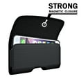 thumbnail image 4 of De-Bin Phone Holster Designed for iPhone SE (2020)- iPhone 6 6s 7 8 Rugged Nylon Belt Case with Belt Clip Cell Phone Holster with Belt Loops Cover Sleeves Fits Apple iPhone with Other case on- Black, 4 of 5