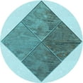 thumbnail image 1 of Ahgly Company Machine Washable Indoor Round Transitional Deep-Sea Green Area Rugs, 6' Round, 1 of 7