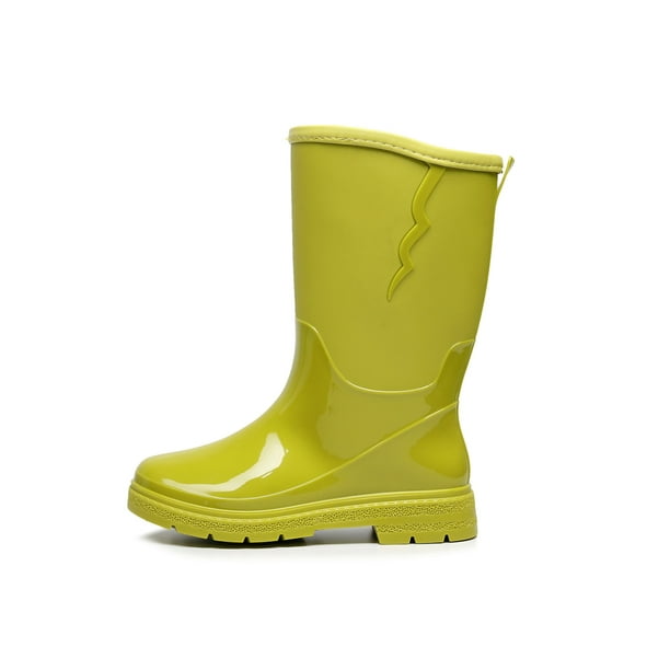 Woobling Ladies Rubber Boot Lightweight Rain Boots Slip Resistant Garden Shoes Round Toe Waterproof Booties Work Breathable Mid Calf Bootie Green 6 Walmart