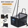 thumbnail image 2 of Foldable Dog Car Waterproof Pet Safety Seat for Medium Dogs with Safety Belt and Support Tubes, 2 of 5