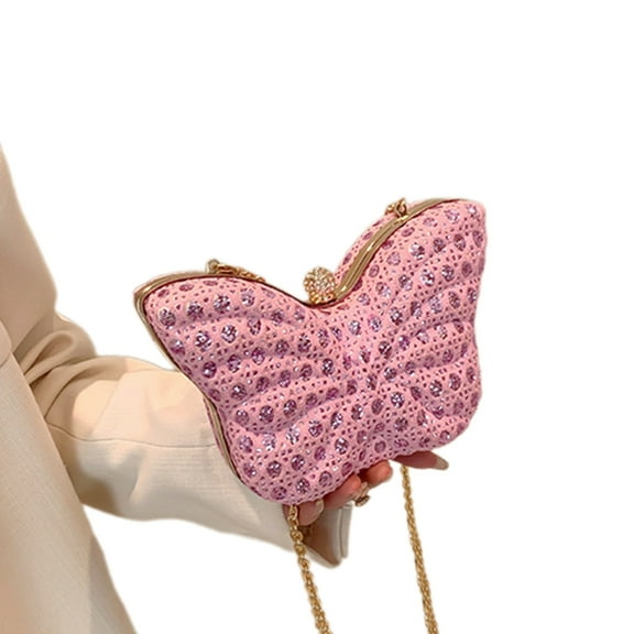 FENOHREFE Women Butterfly Shape Shoulder Bag Small Bag Evening Bag Fashion Chain Strap Crossbody Bag for Holiday