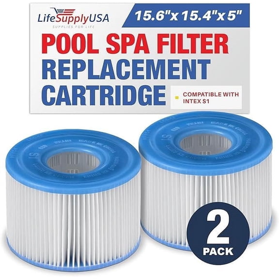 Type A/C Pool Filter Cartridge Replacement 59900E for Above Ground Pools Spa Filter by LifeSypplyUSA (2-Pack)