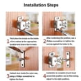 thumbnail image 4 of 4 Pcs Cabinet Latch Double Roller Catch Hardware, 4 of 5