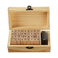 thumbnail image 2 of SPRING PARK Vintage Wooden DIY Number and Alphabet Letter Wood Rubber Stamps, 2 of 7