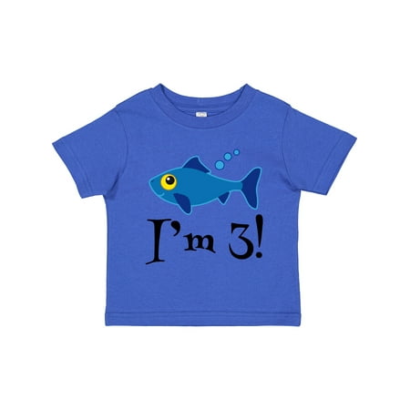 

Inktastic 3rd Birthday Party Fish Gift Toddler Boy or Toddler Girl T-Shirt