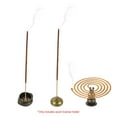 thumbnail image 4 of 3pcs Brass Incense Holders 9 Hole Incense Stick Holder Incense Burner for Yoga Meditation Bronze, 4 of 7