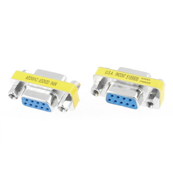 Unique Bargains RS232 DB9 9 Pin Female to 9-Pin Female Adapter Converter 2 Pcs