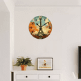 thumbnail image 4 of Round Wall Clock,Eiffel Tower In The Style Of Vintage Poster With Orange And Blue Sky,Silent Non-Ticking Wall Clock Decor for Home Office Kitchen Living Room Bedroom(10inch), 4 of 4