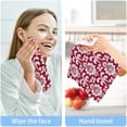 thumbnail image 7 of Dreamtimes 6 PCS Baroque Damask Flowers Burgundy Washcloths, 12 X 12 Inches Cotton Wash Cloths, Highly Absorbent and Soft Face Towels for Bathroom,Gym,Hotel and Spa, 7 of 7