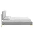 thumbnail image 5 of Modway Sienna Performance Velvet Twin Platform Bed in Light Gray, 5 of 10