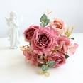 thumbnail image 1 of Ramo de peonías artificiales de seda de 30 cm | Flores artificiales realistas para decoración de bodas, San Valentín y novias | Centro de mesa para el hogar | Decoración para fiestas, oficinas y, 1 of 3