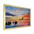thumbnail image 2 of Designart 'Crane Birds Flying During Colorful Sunset' Nautical & Coastal Framed Art Print, 2 of 4