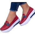 thumbnail image 1 of Zapatos para caminar cómodos mocasines de cuña cómodos con plataforma, antideslizantes, zapatos de conducción para mujer, casuales, planos de poliuretano Xishao ropa, 1 of 2