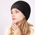 thumbnail image 4 of Gorro holgado de punto: gorros cálidos de invierno, gorros para clima frío con forro para correr, 4 of 5