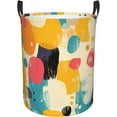 thumbnail image 1 of Red Blue Print Laundry Basket For Storage Bins Toy Bins Gift Baskets Bedroom Clothes Hamper, 1 of 8
