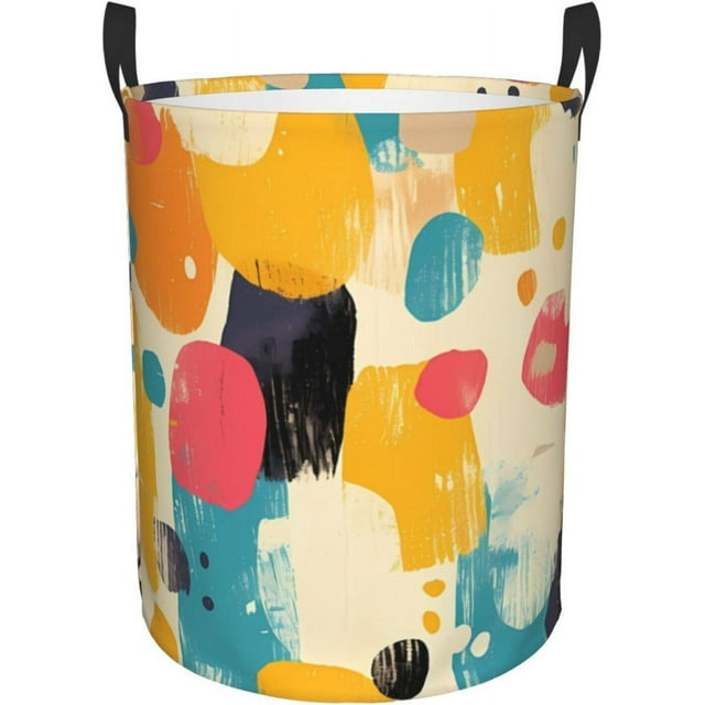 Red Blue Print Laundry Basket For Storage Bins Toy Bins Gift Baskets Bedroom Clothes Hamper