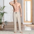 thumbnail image 2 of Picia pita baked bread Pattern Mens Soft Woven Cotton Elastic Waistband Sleep Pajama Pant Lounge Sleep Pant With Pockets And Drawstring-XX-Large, 2 of 6