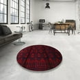 thumbnail image 3 of Ahgly Company Indoor Square Traditional Red Persian Area Rugs, 3' Square, 3 of 6