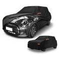 thumbnail image 1 of Funda para automóvil impermeable para todo clima, protección exterior completa contra el sol y la lluvia, con tiras reflectantes, negra para Mini Cooper 4DR, 1 of 7