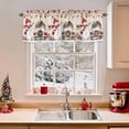thumbnail image 2 of Valance Curtains for Kitchen Windows Xmas Snowman Bell PoinsettiaRod Pocket Valance Farm Truck Vintage LetterShort Window Curtain Topper for Bedroom Living Room Bathroom 54x18in, 2 of 7