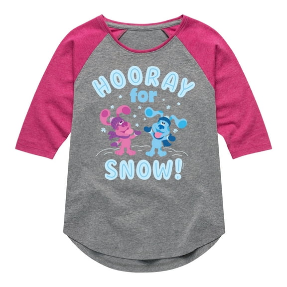 Blue's Clues & You! - Hooray For Snow - Toddler And Youth Girls Raglan Graphic T-Shirt