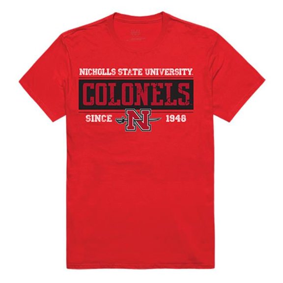 Nicholls State Established Mens Tee - Red - Medium