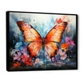 thumbnail image 2 of Designart "Lepidopteran Abstract Halos I" Animals Butterfly Floater Framed Wall Art Living Room, 2 of 5