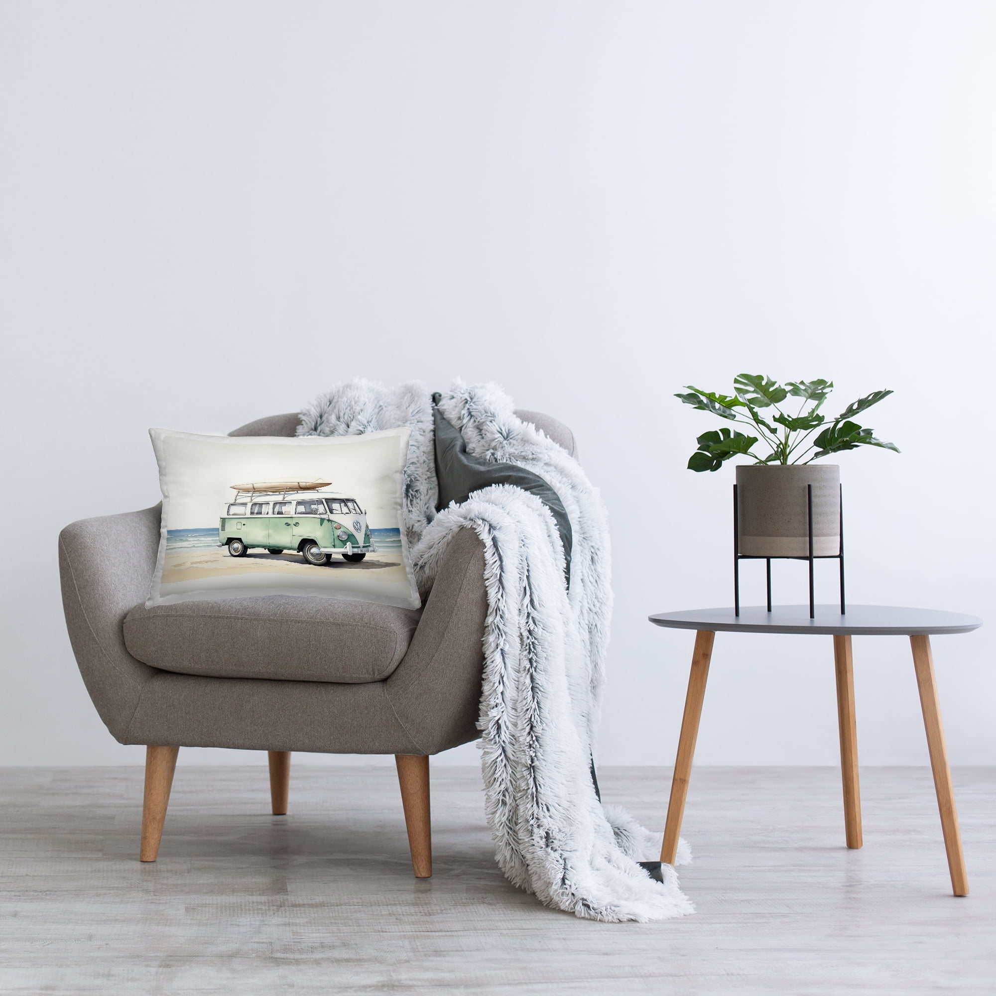 Stupell Industries Tropical Summertime Ride Decorative Printed Throw Pillow Design by Arlington Prints.