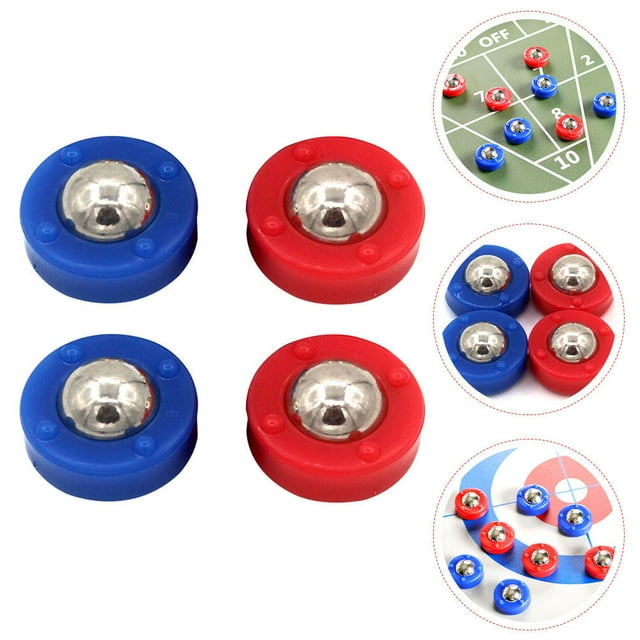 Luxshiny 2 Ensembles Jeu de Sport de Table Interactif Perle de Shuffleboard en Plastique Rouge pour Expérience de Jeu