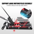 thumbnail image 4 of Hydraulic Motorcycle Lift Jack, 1500 Lbs Capacity Scissor Lift Jack with 4 Wheels and Handle, Portable Foot-Operated Hoist Stand Motorcycle Lift Table for ATV, Motorcycle, UTV, Powersports, 4 of 8