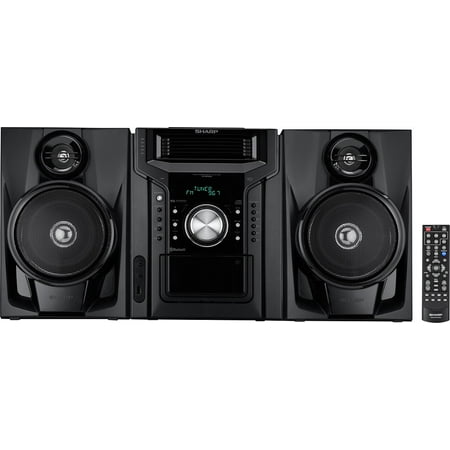 Sharp 250 Watt Bluetooth Hi-Fi Home Audio Stereo Sound System With 5 Disc Cd & Cassette (Best Compact Home Stereo)