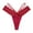 Red, variant on Lovskoo Seamless Cheeky Underwear for Women No Show Lace Panties Lace Ultra-Thin Breathable Bow Thong Panties Gift for Valentine's Day Purple