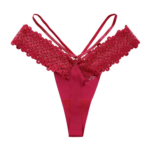 FAIWAD Culottes pour Femmes String Dentelle Ajourée Sans Couture G-Strings T-Back Taille Haute Culottes à Lanières