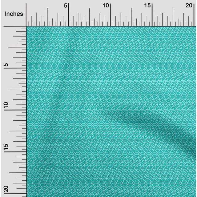 oneOone Silk Tabby Fabric Hand Drawn Curve Block Decor Fabric Printed BTY 42 Inch Wide