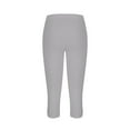 thumbnail image 5 of Capris Pants for Woman with Pocket New Capris Leggings for Women Knee Length Capris Leggings 2025 Summer Cropped Pants Casual Comfy Capris Yoga Gym Pants New Gray S, 5 of 6