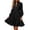 *Black, variant on ClodeEU Women's V Neck Lantern Long Sleeve High Waist Ruffle Mini Shirt Dress,Casual Daily Swing Dress Black,Women's Plus L